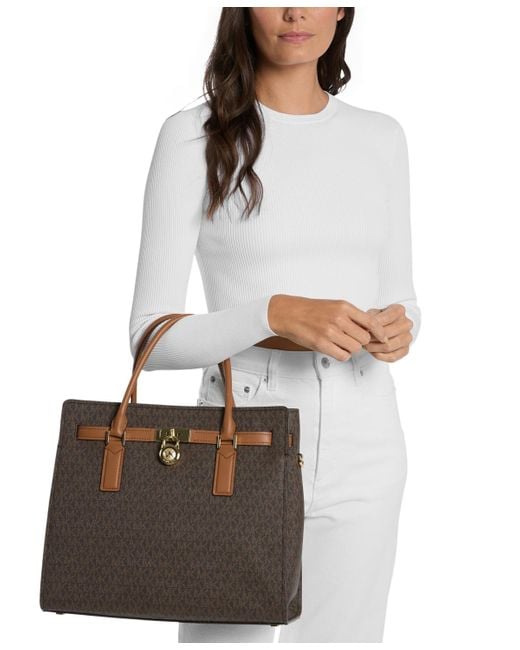 Michael Kors Brown Michael Hamilton Moderne Large Satchel
