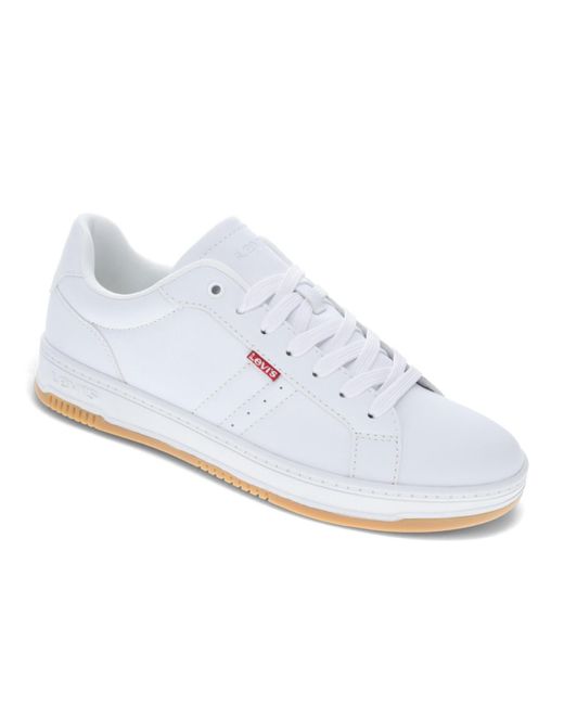 Levi's White Carson Fashion Athletic Lace Up Sneakers for men