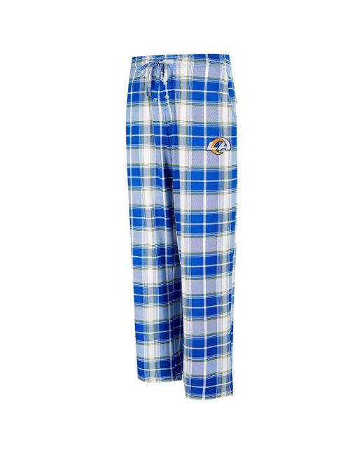 Concepts Sport Blue Royal Los Angeles Rams Ashford Plaid Knit Pants