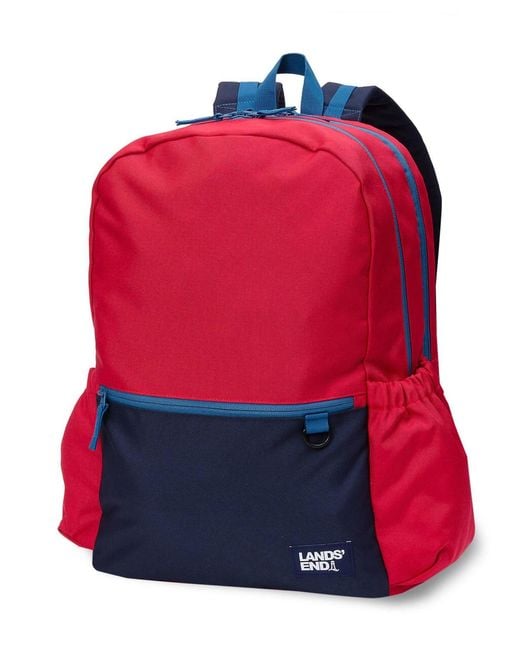 Lands' End Red Kids Techpack Large Backpack