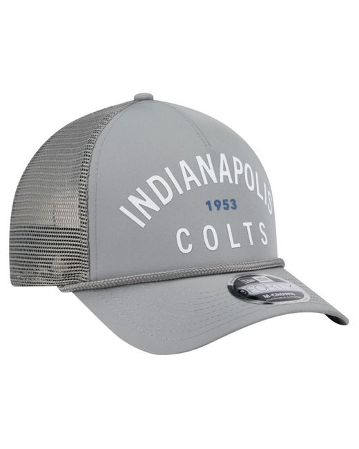 KTZ Gray Â Indianapolis Colts Active Minimalist M-crown A-frame 9forty Adjustable Hat for men