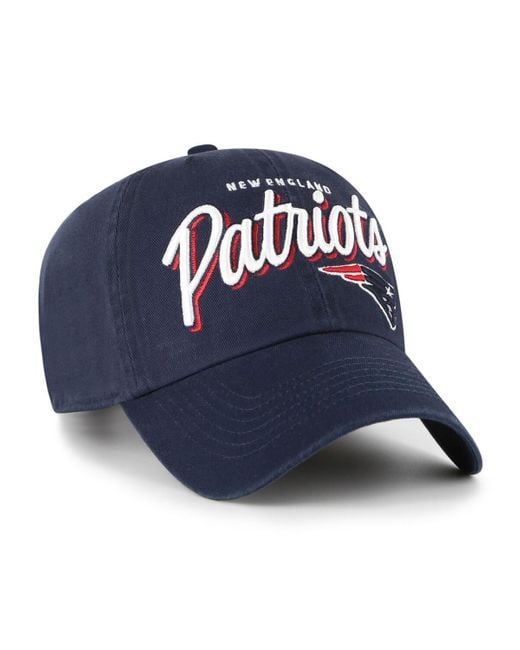 '47 Blue New England Patriots Ariana Clean Up Adjustable Hat