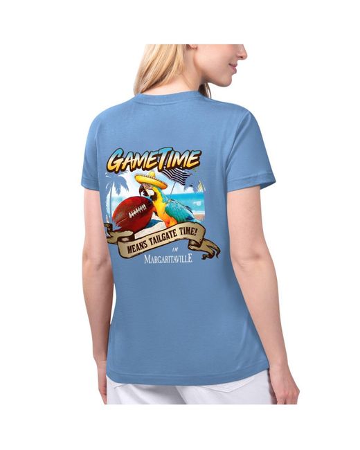 Margaritaville Blue Green Bay Packers Game Time V-neck T-shirt