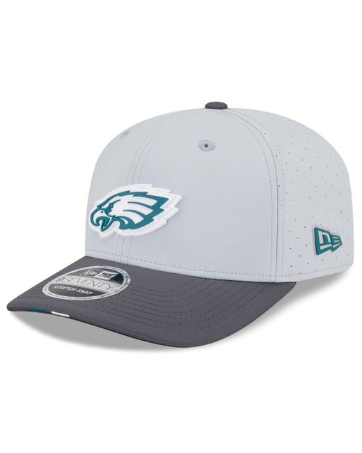 KTZ Gray/graphite Philadelphia Eagles 2025 Nfl Training Camp 9seventy Adjustable Hat for men