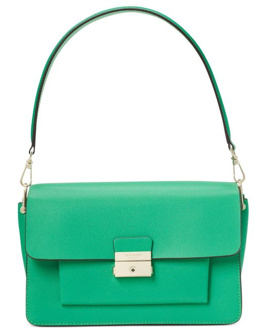 Kate Spade Voyage Leather Medium Shoulder Bag in Green - Lyst