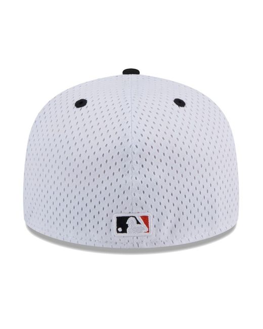 KTZ White San Francisco Giants Throwback Mesh 59fifty Fitted Hat for men