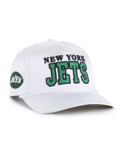 '47 White New York Jets Outspoken Hitch Adjustable Hat