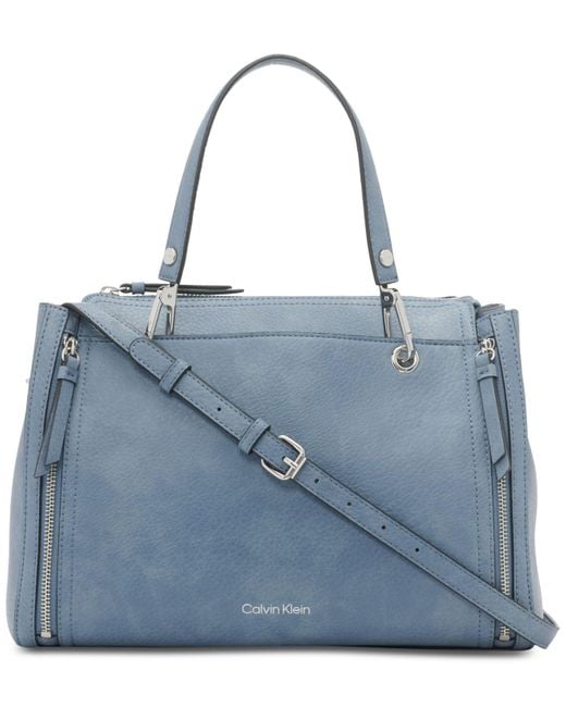 Calvin Klein Blue Reyna Satchel Bag