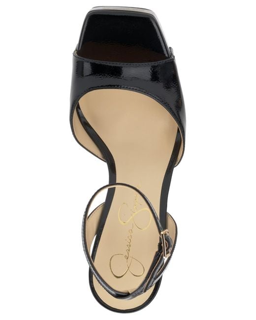 Jessica Simpson Black Lirio Two-piece Platform High-heel Dress Sandals