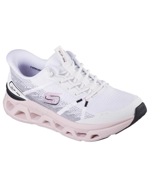 Skechers White Slip-ins: Glide-step Altus Fast Lane Athletic Walking Sneakers