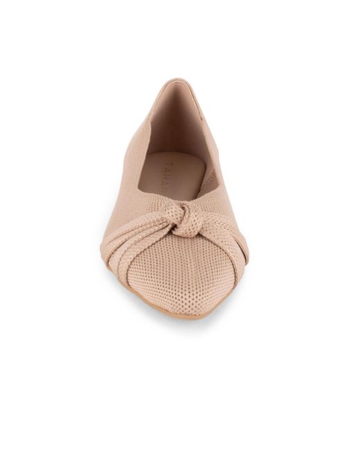 Tahari Pink Catalina Knit Slip-on Flats