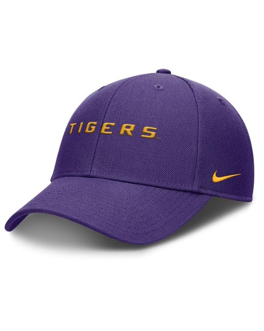 Nike Purple Lsu Tigers 2025 On-field Rise Performance Adjustable Hat for men