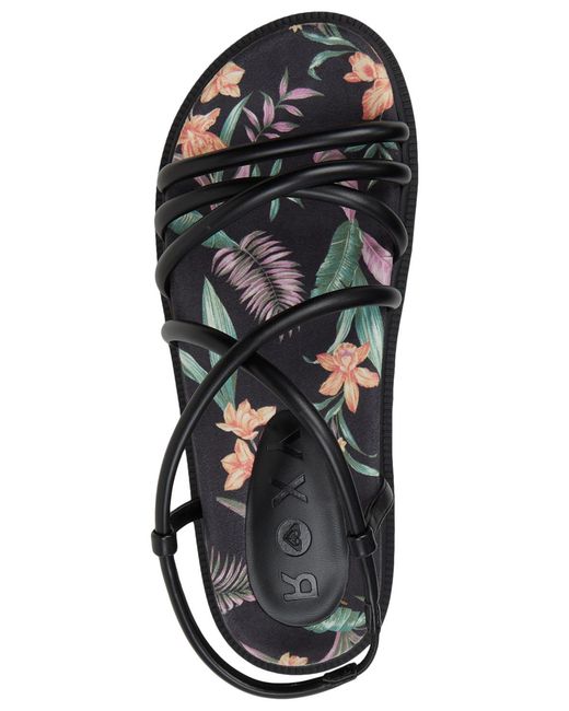 Roxy Black Brooke Strappy Sandals