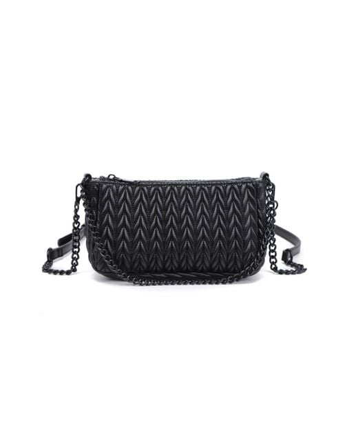 Urban Expressions Black Farah Quilted Crossbody
