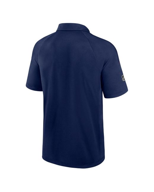 Fanatics Blue Â Washington Capitals Authentic Pro Rink Raglan Polo Shirt for men