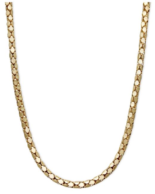 Macy's Multicolor 14k Gold Necklace, 20" Diamond Cut Popcorn Chain