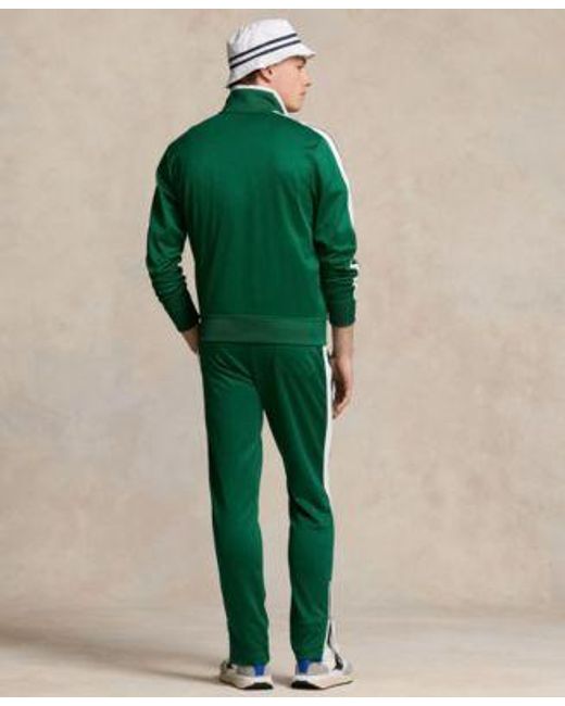Polo Ralph Lauren Green Bucket Hat Fleece Track Jacket T Shirt Track Pants Sneakers for men