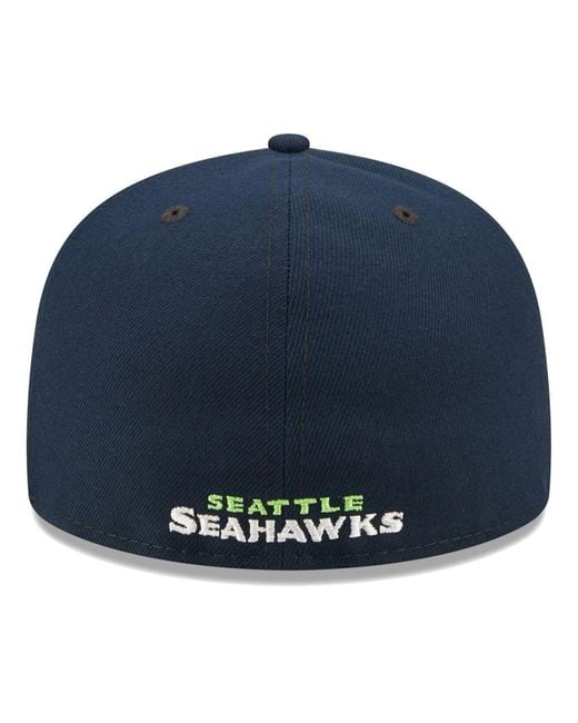 New Era College Navy Seattle Seahawks Crown Super Bowl XLVIII Champions 59FIFTY Fitted Hat