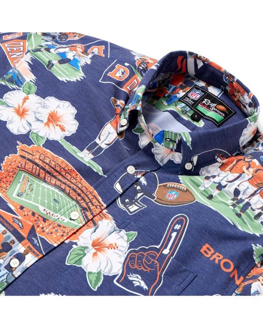 Reyn Spooner Blue Denver Broncos Scenic Button-down Shirt for men