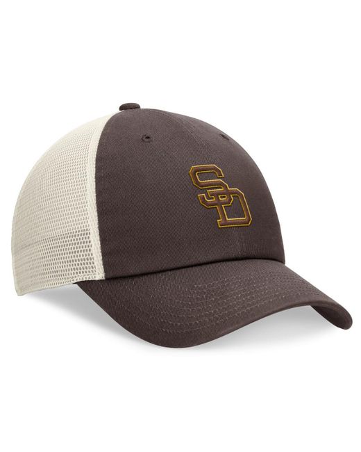 Nike Brown San Diego Padres Cooperstown Collection Rewind Club Trucker Adjustable Hat for men