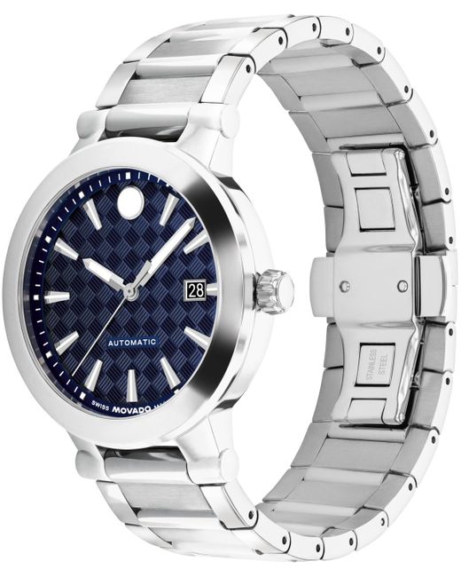 Movado Blue Vizio Swiss Automatic Stainless Steel Watch for men