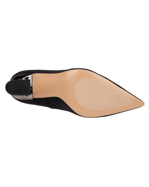 TORGEIS Blue Adena Pointed Toe Flared Heel Pump