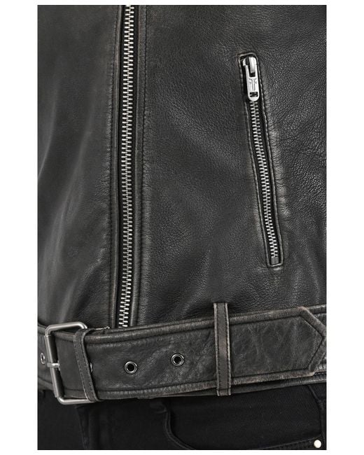 Frye Black Sheep Crack Leather Jacket