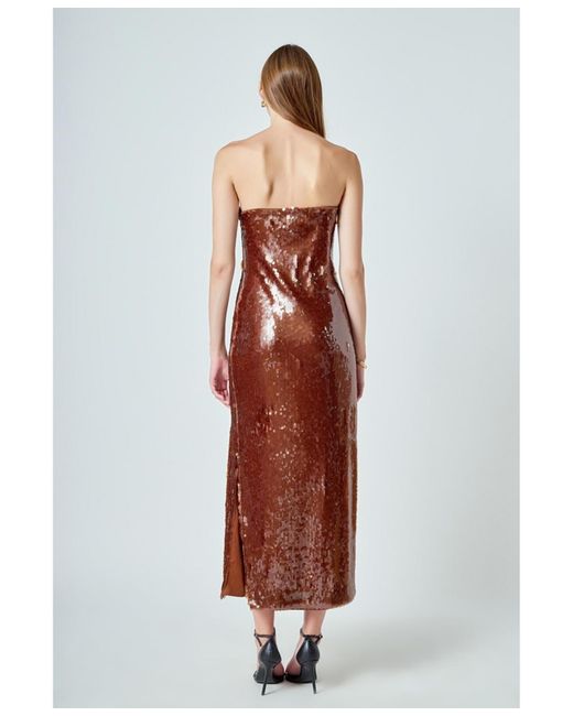 Endless Rose White Sequin Maxi Dress