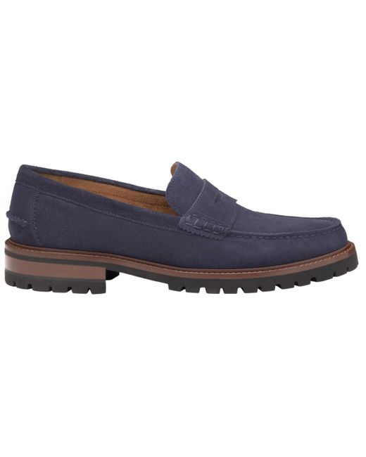 Johnston & Murphy Collier Penny Slip-on Loafers in Blue for  display picture 1