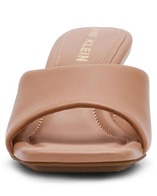 Anne Klein Brown Jerilyn Square Toe Sandals