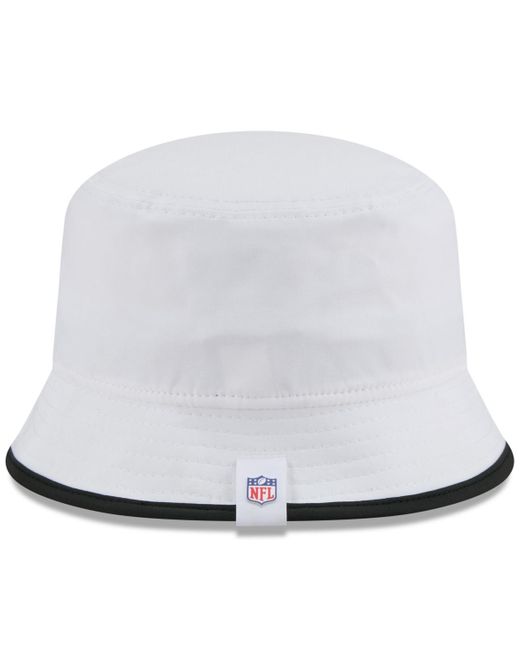 KTZ White Las Vegas Raiders 2025 Nfl Training Camp Stretch Bucket Hat for men