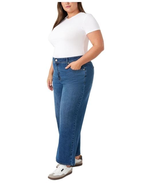 Seven7 Blue Plus Size Loose Sneaker Jeans