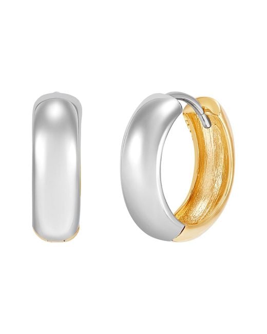 Macy's White huggies Earrings