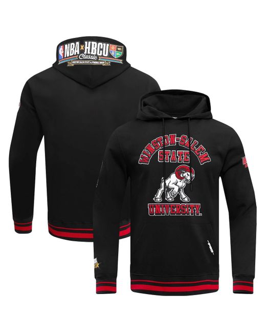 Pro Standard Black And Winston-salem State Rams 2024 Nba All-star Game X Hbcu Classic Chenille Fleece Pullover Hoodie