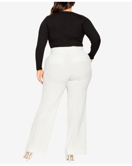 City Chic Black Trendy Plus Size Penelope Wide Leg Pants