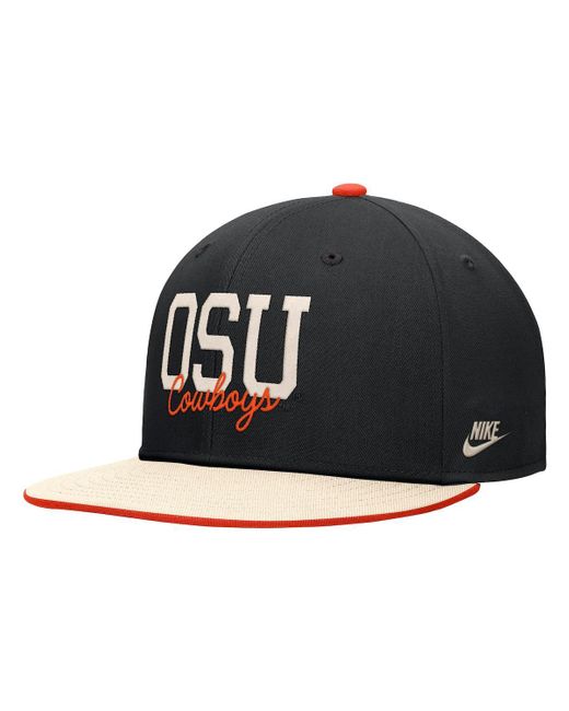 Nike Black Oklahoma State Cowboys Script Pro Dri-fit Snapback Hat for men