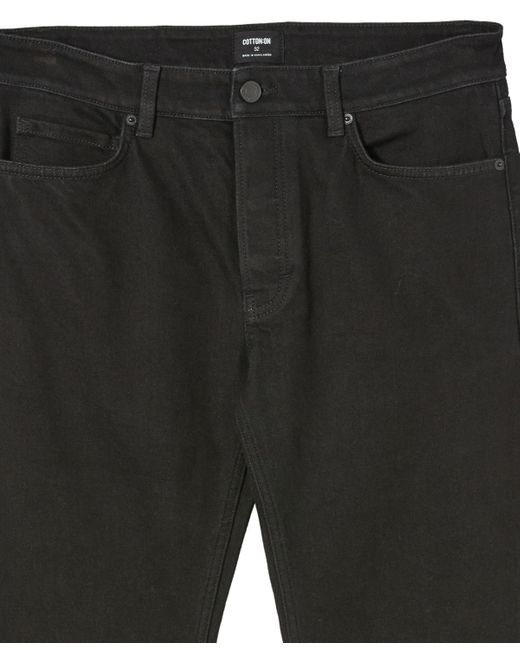 Cotton On Black Regular Straight Jean for men