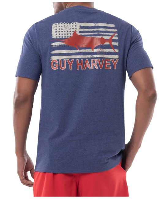 Guy Harvey Cotton Threadcycled? Logo Graphic Pocket T-shirt in Heather ...
