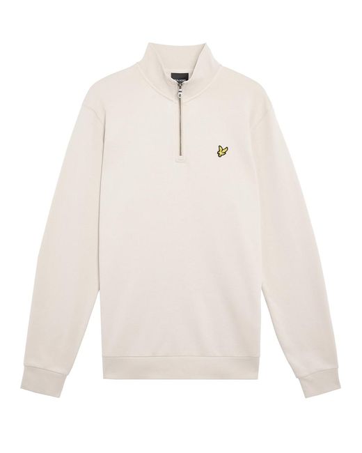 Lyle & Scott Natural Loopback Quarter Zip Sweat for men