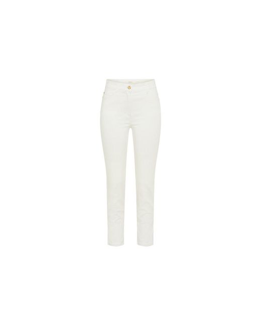 Olsen White Cropped Slim Pant