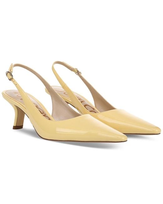 Sam Edelman Metallic Bianka Slingback Kitten-heel Pumps
