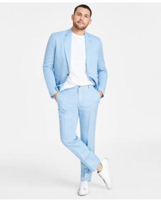 INC International Concepts Blue Suit Jacket Pants Sneakers for men