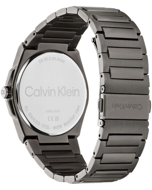 Calvin Klein Gray Meta-minimal Stainless Steel Watch 41mm for men