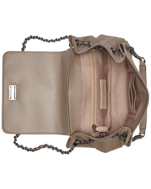 Karl Lagerfeld Gray Bridgette Medium Shoulder Bag