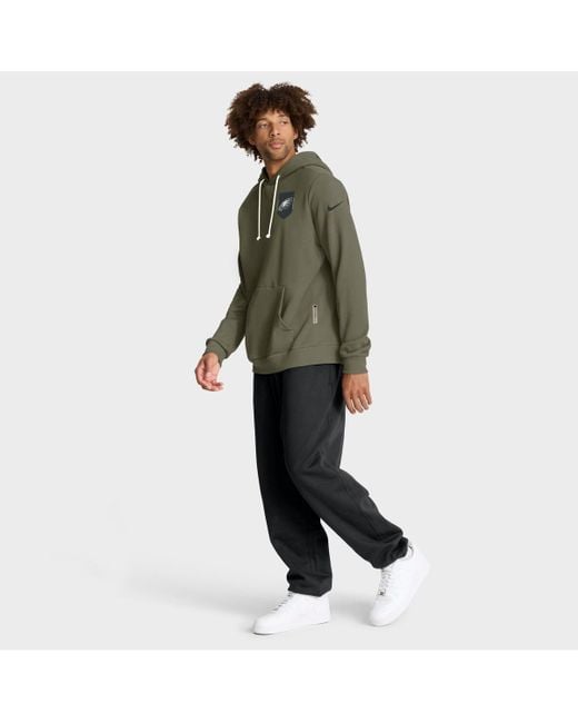 Nike Green Philadelphia Eagles 2025 Salute To Service Sideline Standard Issue Dri-fit Hoodie for men