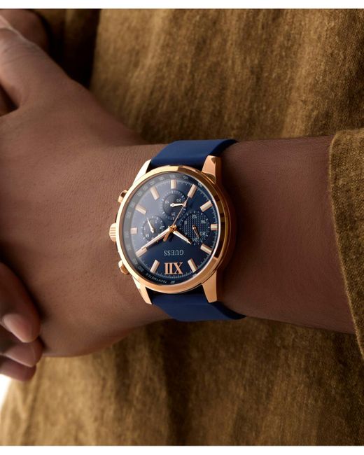 Guess Blue Multifunction Silicone Watch