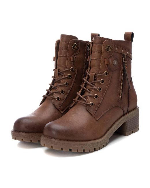 Xti Brown Casual Booties By