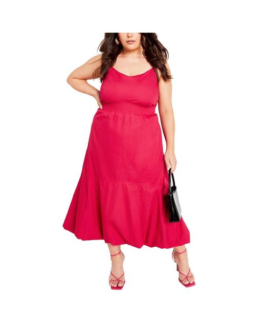 City Chic Red Plus Size Eliza Dress
