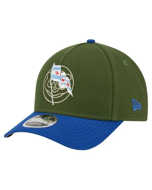 KTZ Green Chicago Cubs City Feature 9forty A-frame Adjustable Hat for men