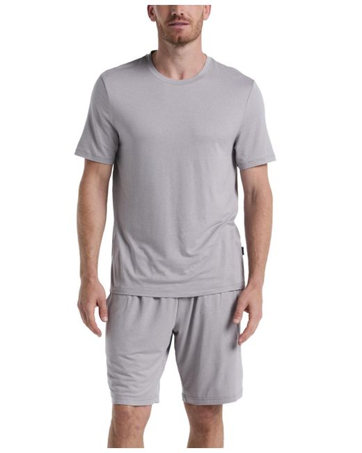 Perry Ellis Gray Drawstring Pajama Shorts for men